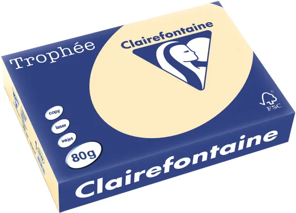Q-connect Trophee kopipapir A4 80g pastel gul